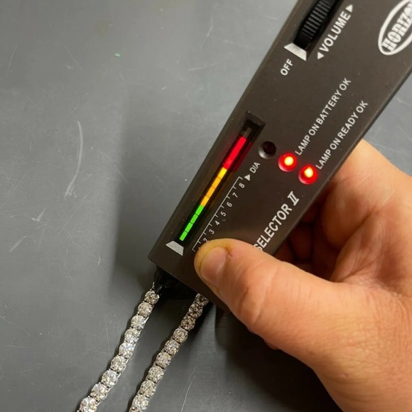 Real Moissanite Tennis Chain 925 Solid Silver 18” Choker - Picture 4 of 4